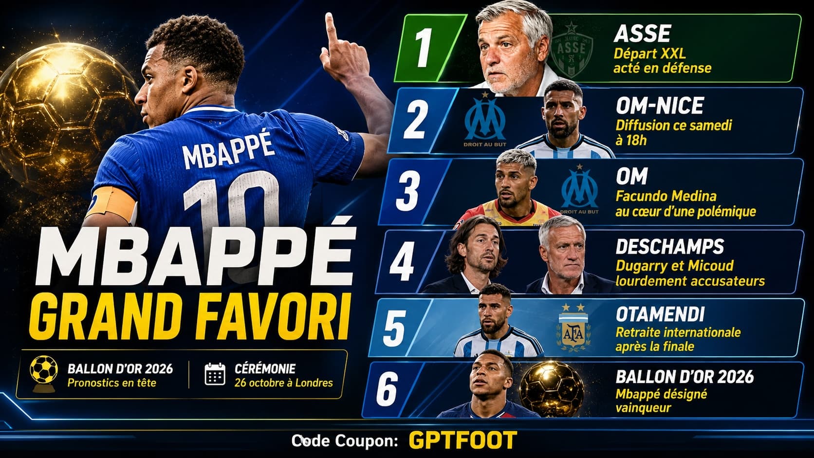 Kylian Mbappé s'impose comme le grand favori pour le prochain Ballon d'Or. Malgré l'absence de...