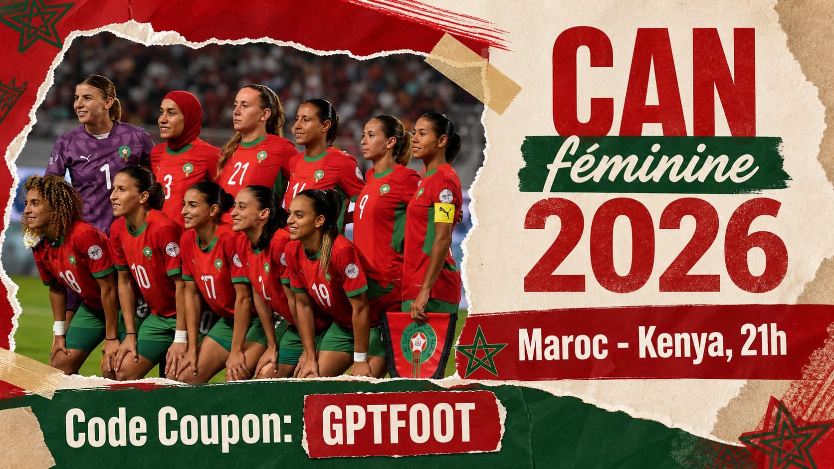 Coup d’envoi de la CAN féminine 2026 ce soir ! À domicile, le Maroc affronte le Kenya à 21h au...