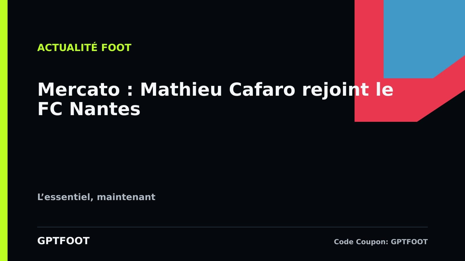Mathieu Cafaro portant les couleurs du FC Nantes