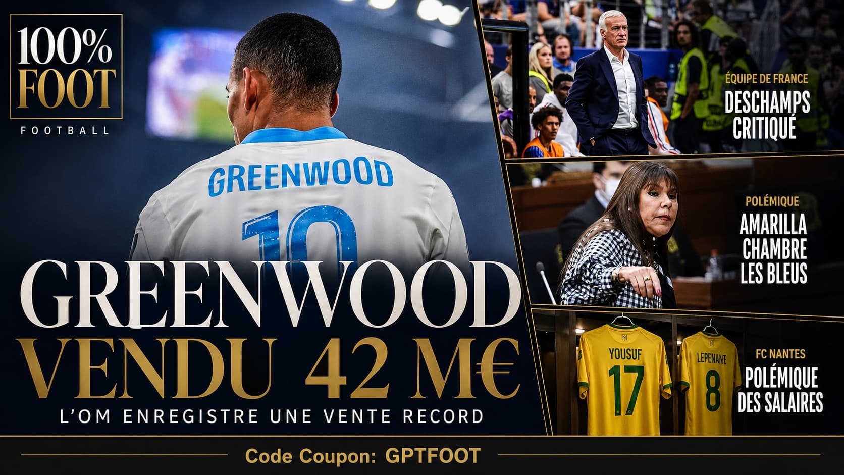 Mason Greenwood sous le maillot de l'Olympique de Marseille