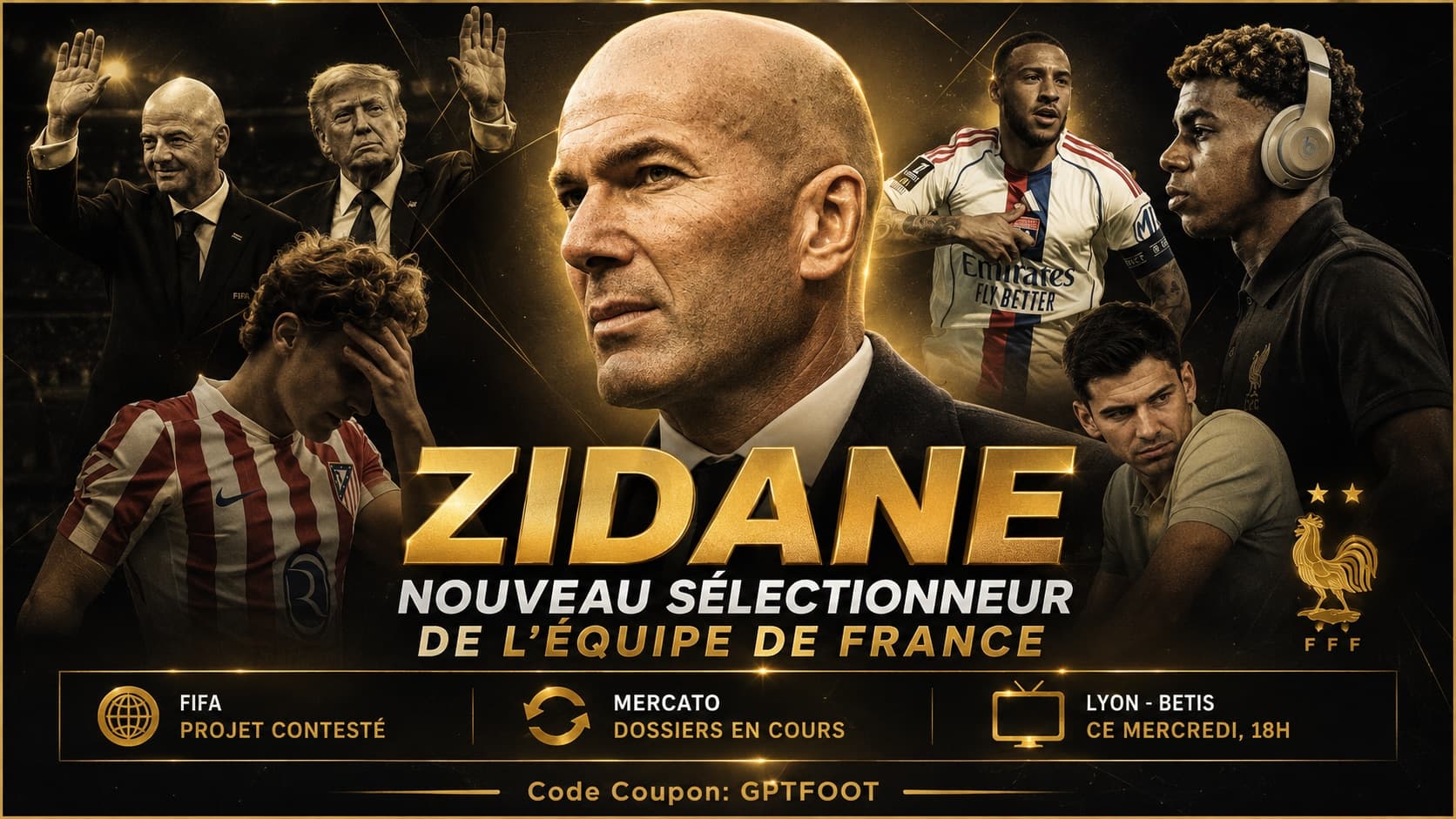 Zinédine Zidane lors d'une conférence de presse officielle