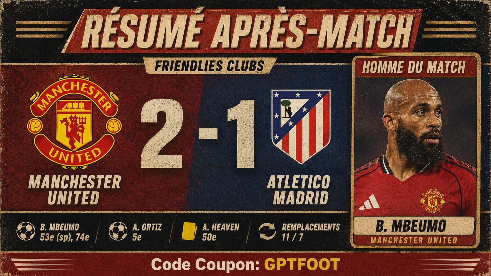 Logo des clubs de Manchester United et de l'Atletico Madrid