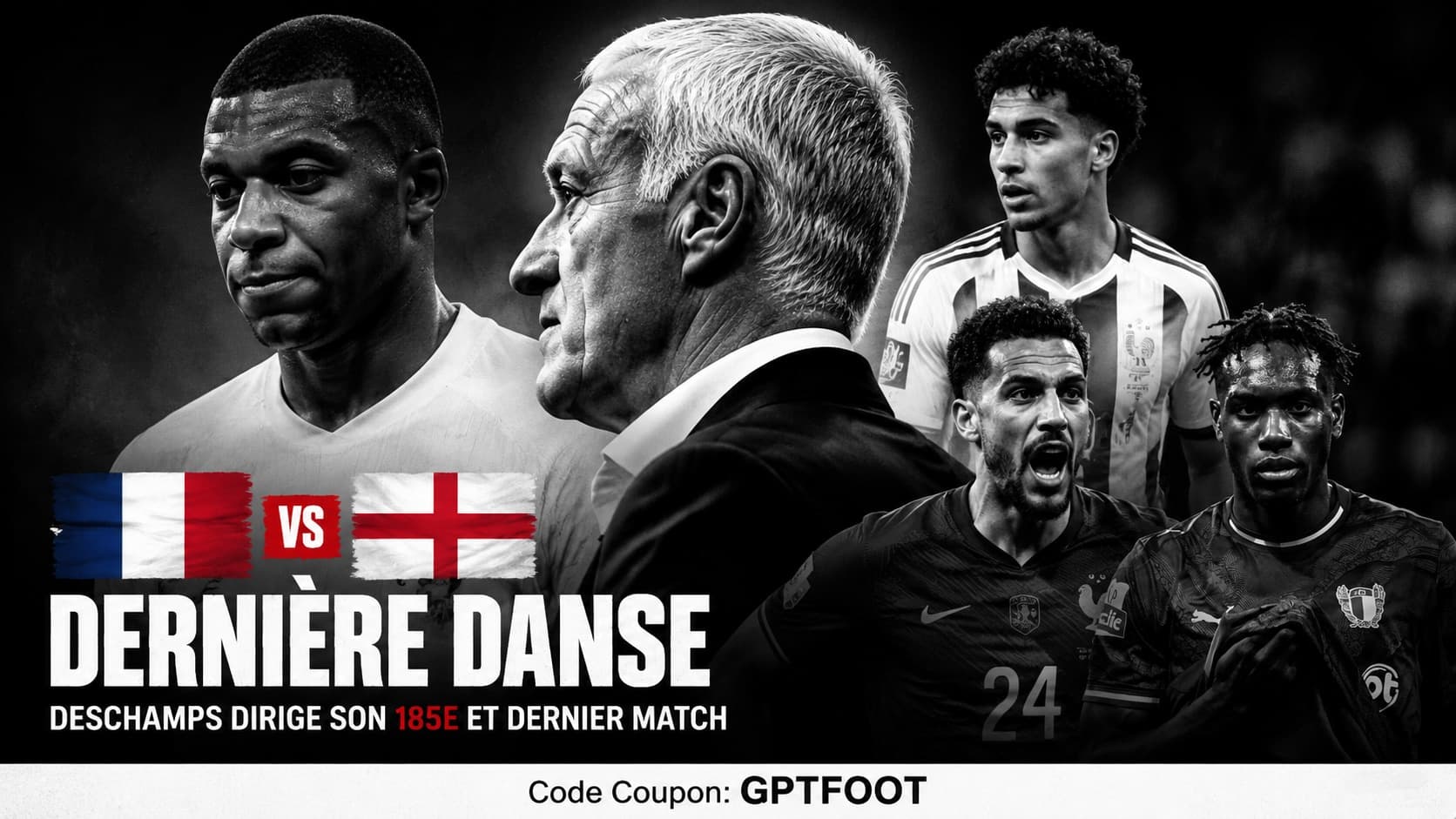 Didier Deschamps sur le banc de touche de l'équipe de France