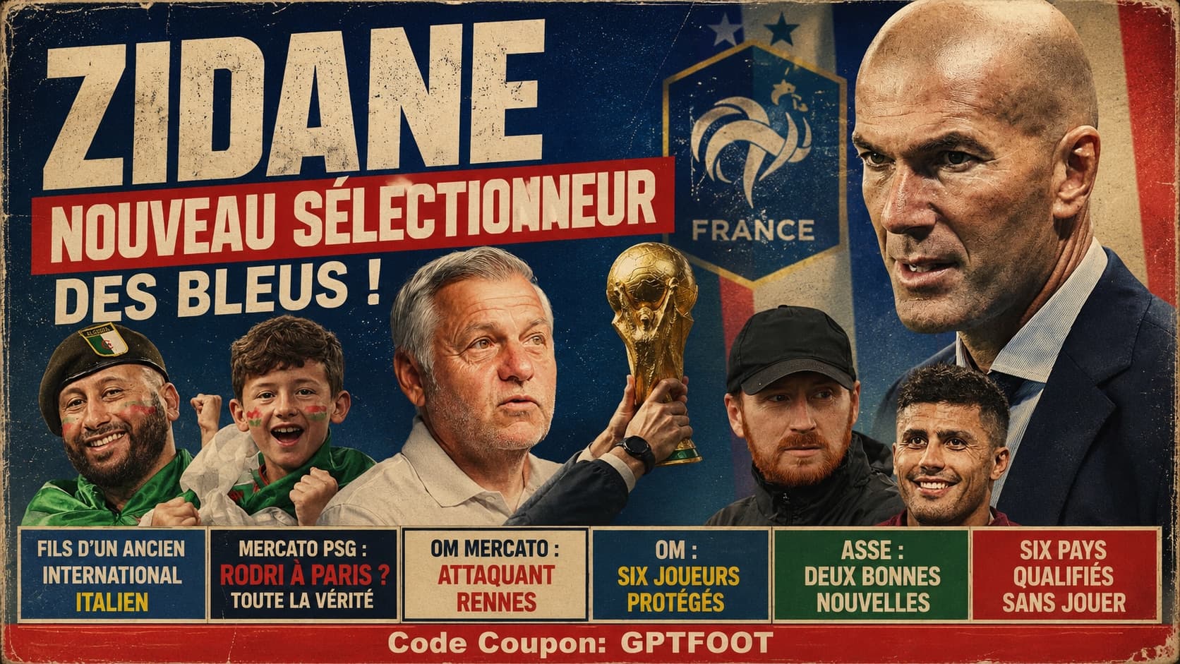 Officiel : Zinédine Zidane est le nouveau sélectionneur de l’équipe de France. Il s’est engagé...