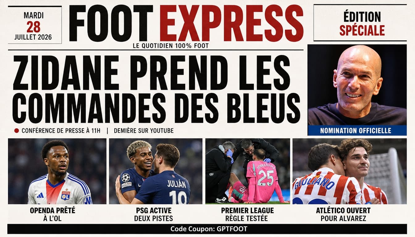 Zinédine Zidane lors d'une conférence de presse officielle de la FFF