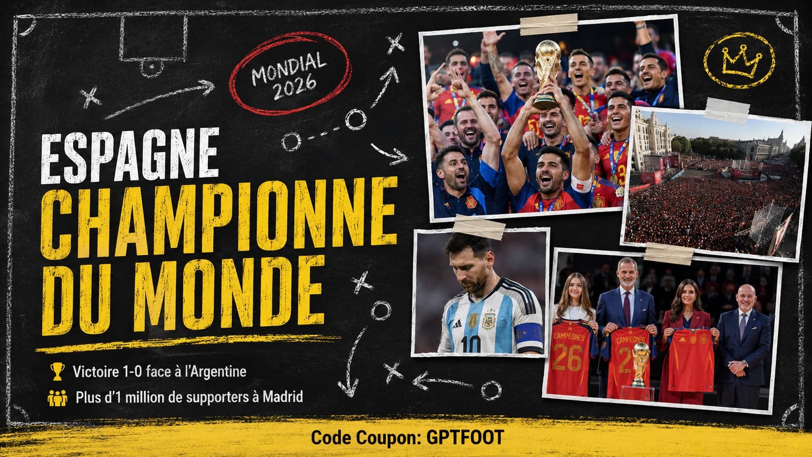 La sélection espagnole de football célébrant son titre de championne du monde