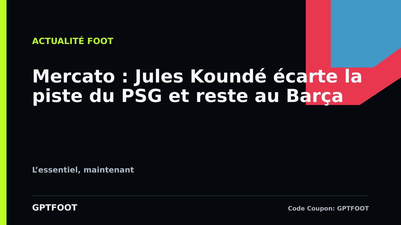 Le défenseur français Jules Koundé sur un terrain de football.