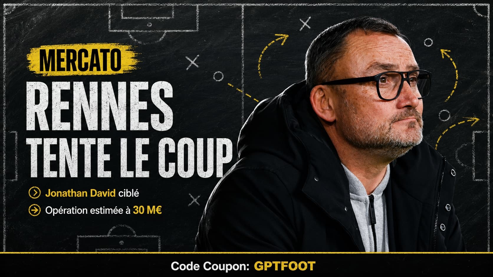 Le joueur Jonathan David sur un terrain de football