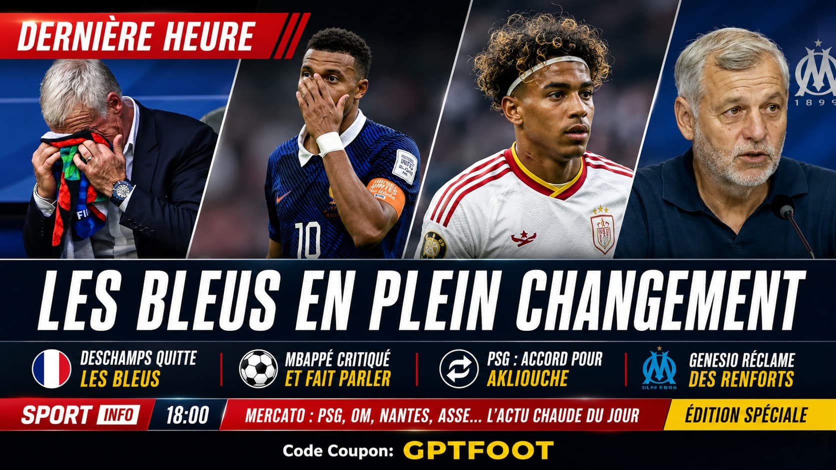 Didier Deschamps lors de sa dernière conférence de presse en tant que sélectionneur des Bleus.