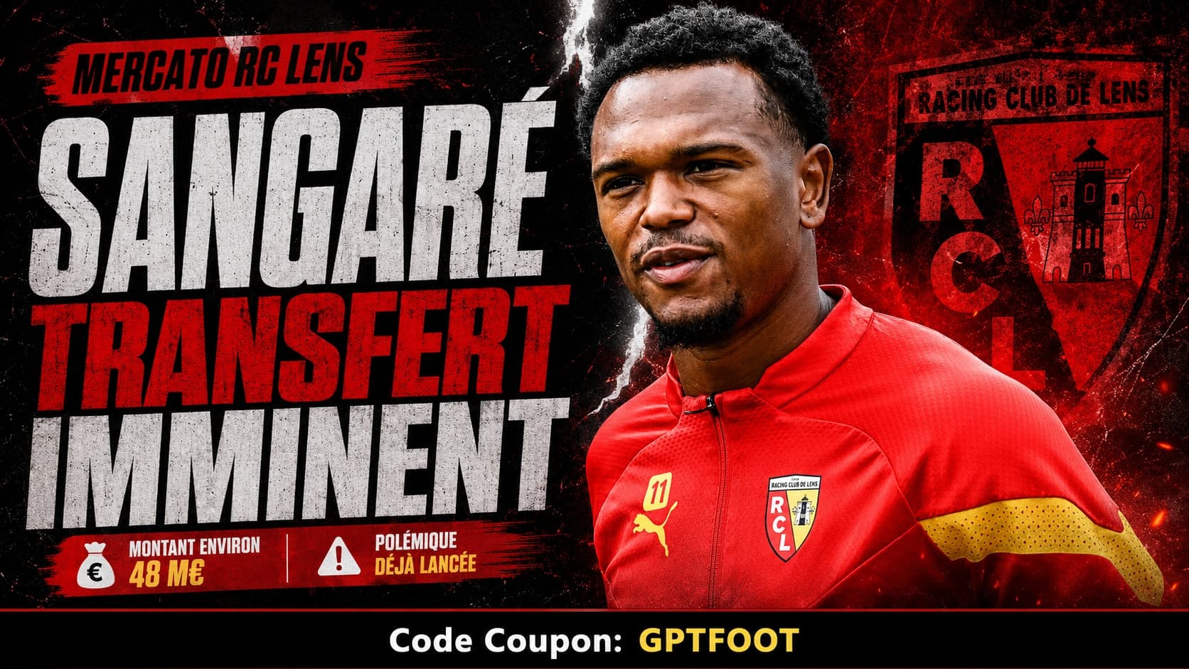 Le RC Lens est tout proche de réaliser la plus grosse vente de son histoire avec le transfert...