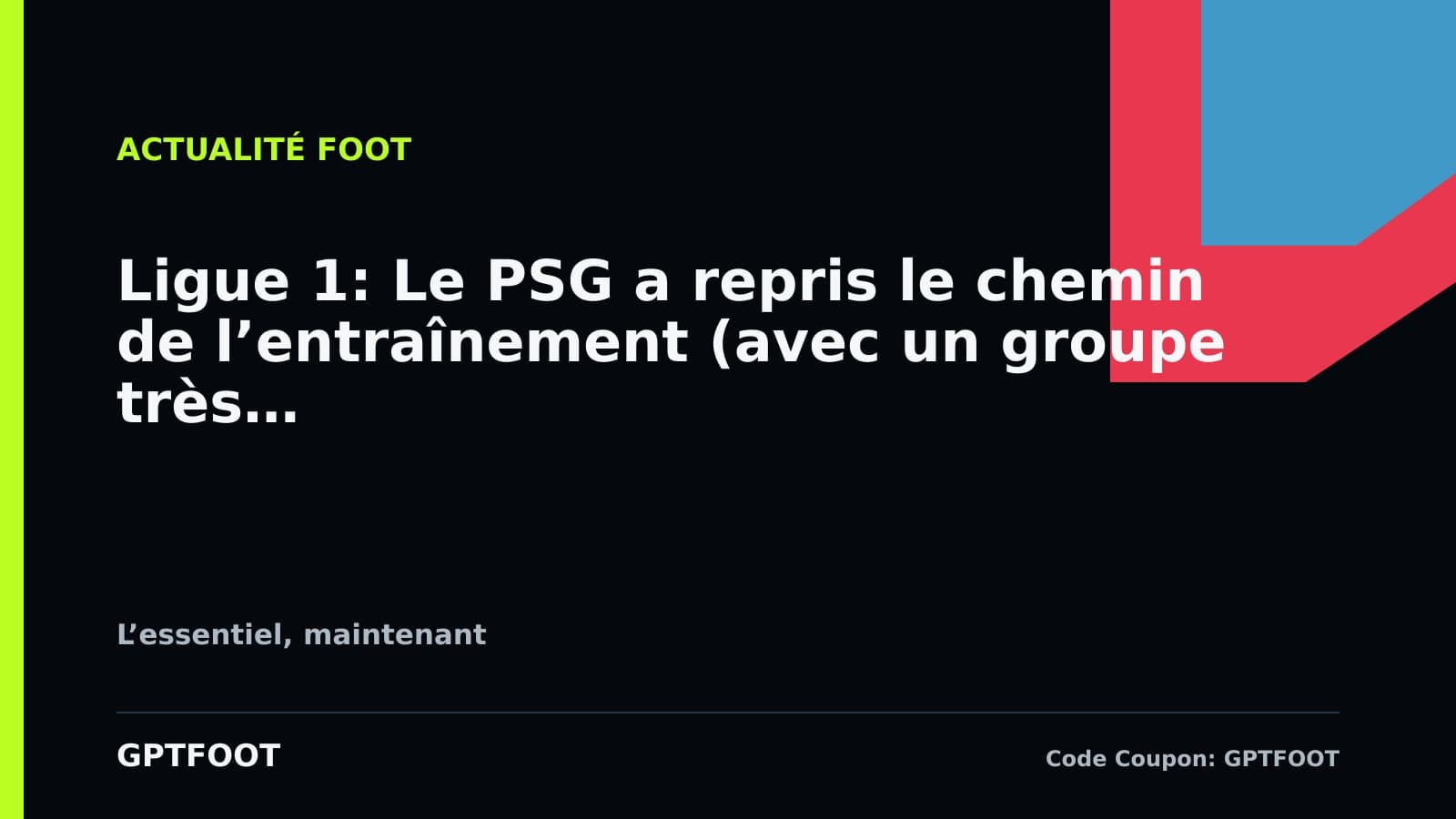 Le PSG a repris l'entraînement ce lundi avec un effectif réduit en raison de la Coupe du monde....