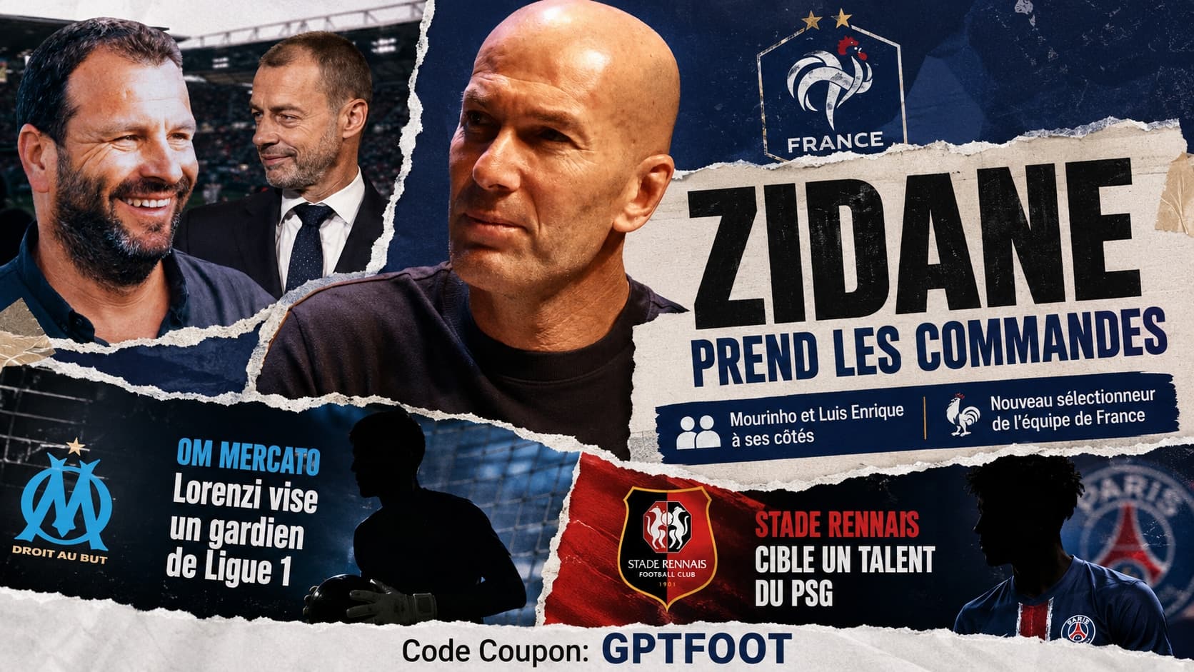 Zinédine Zidane lors de sa prise de fonction comme sélectionneur de l'équipe de France