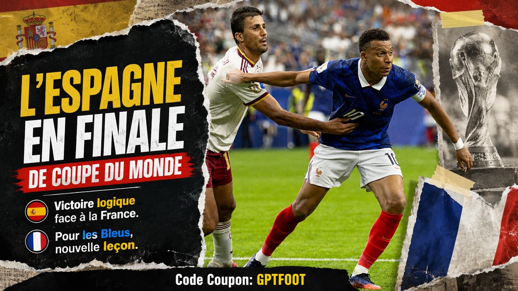 L'Espagne se qualifie pour la finale de la Coupe du monde après une victoire logique face à...