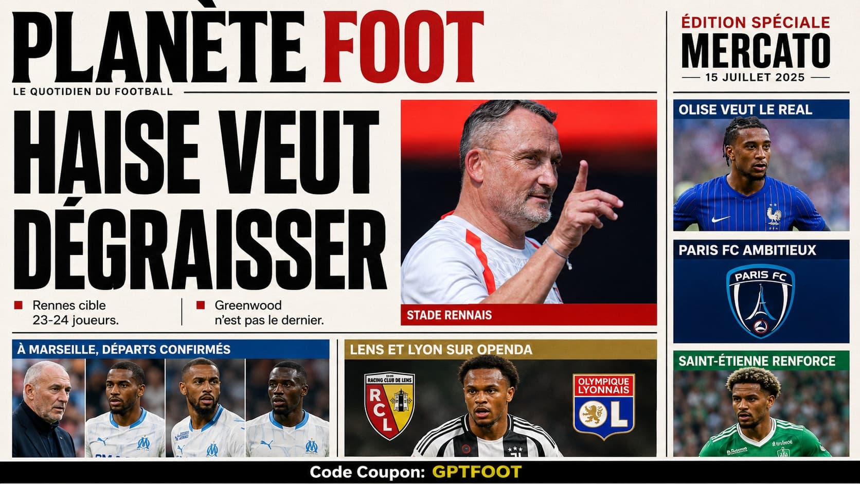 Un joueur de football professionnel lors d'une séance d'entraînement durant le mercato.