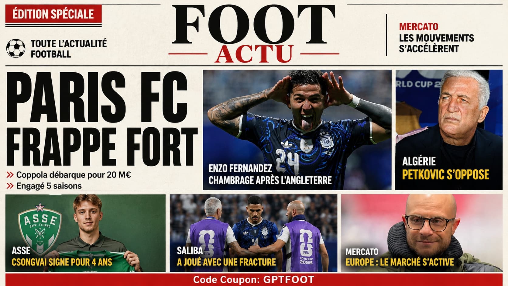 Joueurs de football lors d'un match officiel