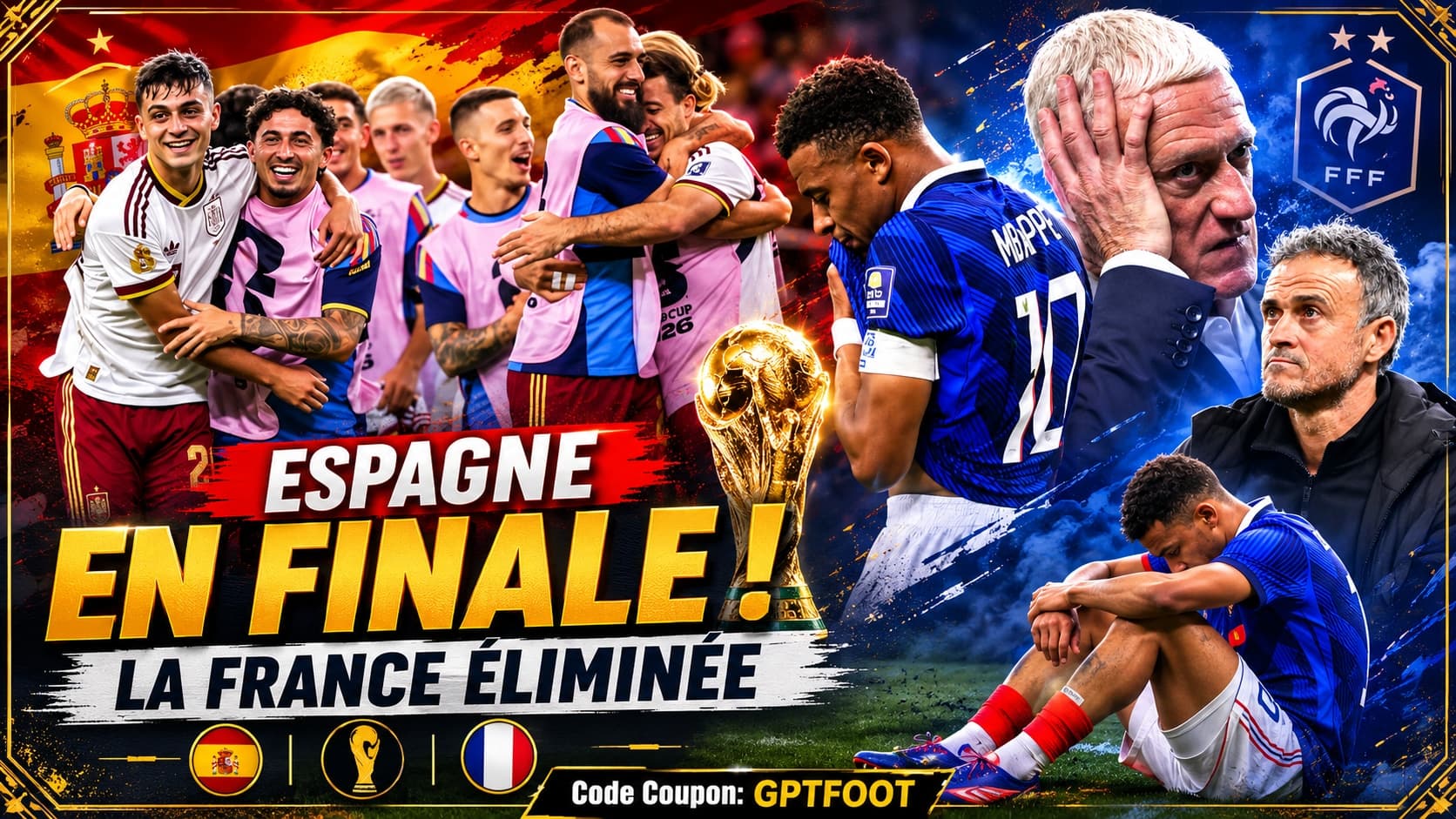 L'Espagne est en finale de la Coupe du Monde 2026 ! La Roja a dominé la France (2-0) mardi soir...