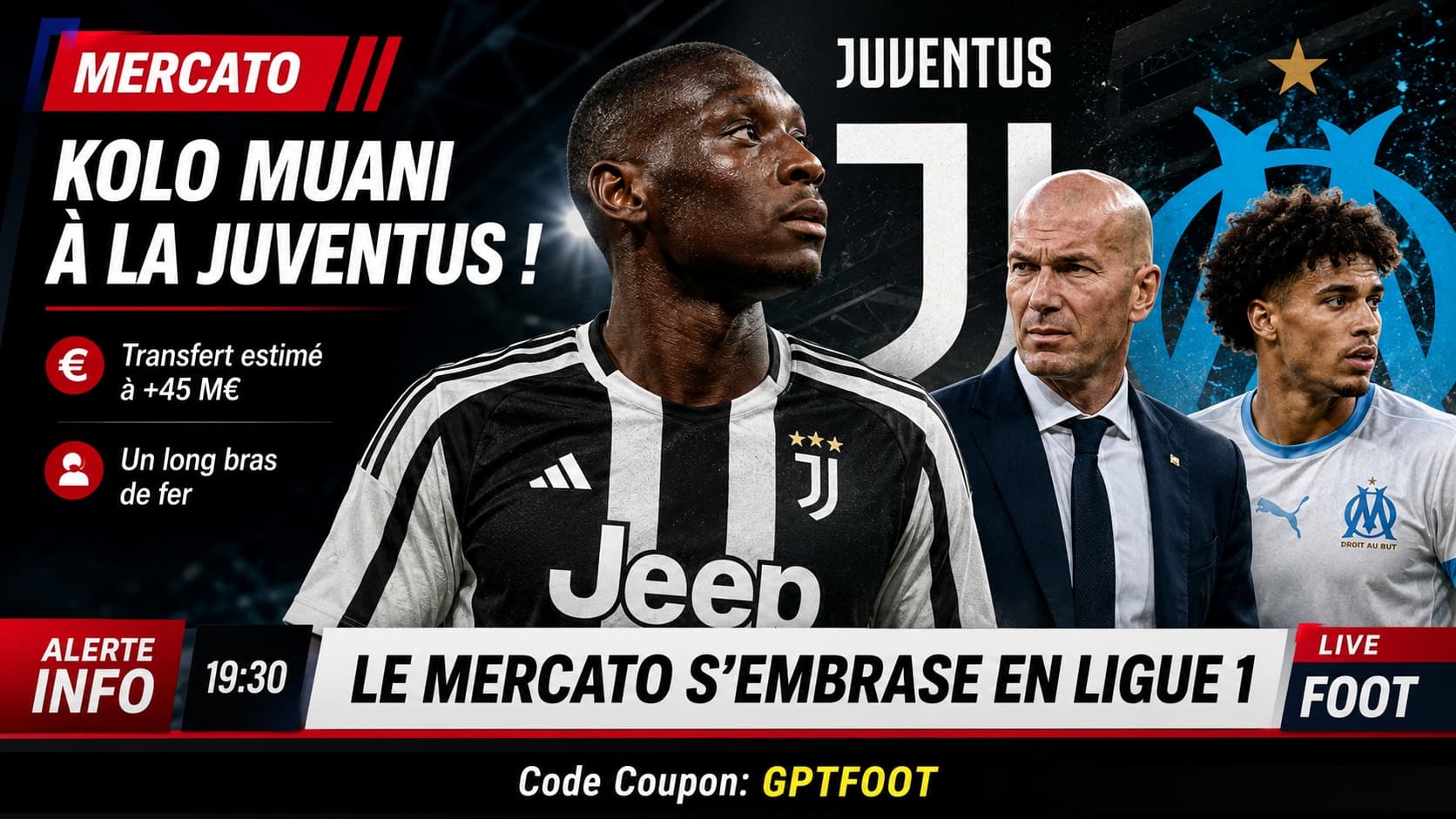 Randal Kolo Muani portant le maillot de la Juventus