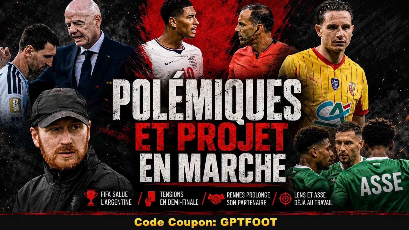 Terrain de football sous les projecteurs lors d'une rencontre internationale.