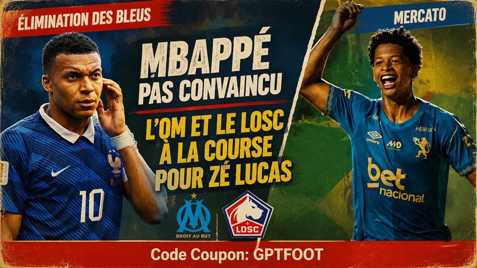 Le jeune milieu bresilien Ze Lucas en pleine action sur un terrain de football