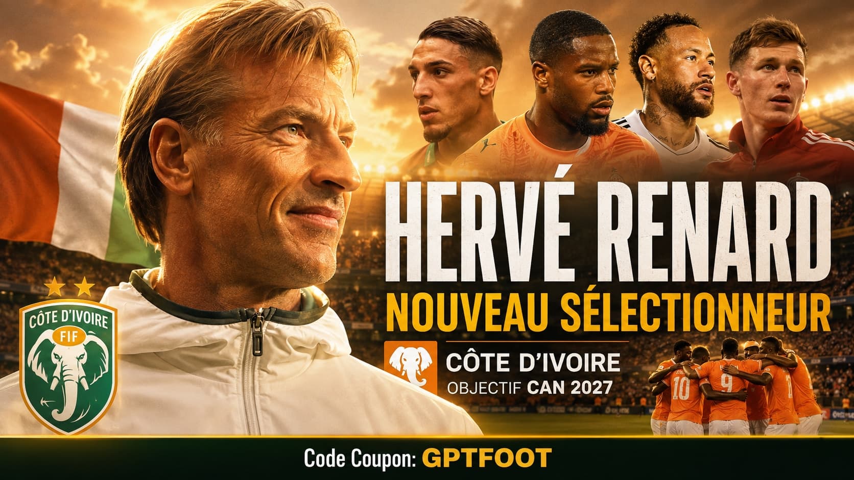 Hervé Renard, nouvel entraîneur de l'équipe nationale de Côte d'Ivoire.