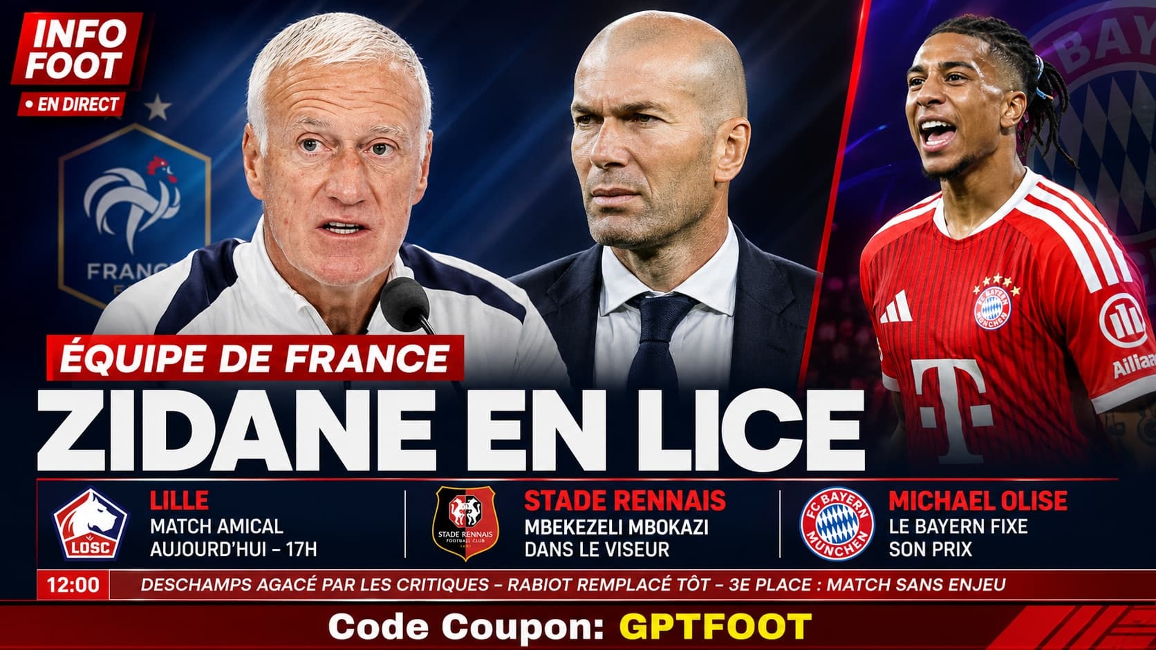 Didier Deschamps lors d'une conférence de presse avant un match de Coupe du monde