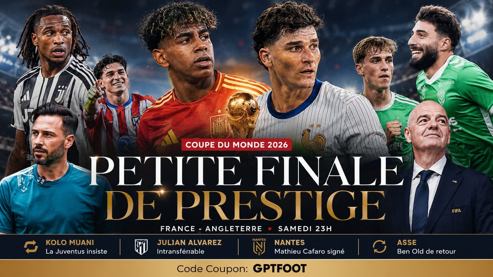 La Coupe du monde 2026 touche à sa fin avec une petite finale alléchante ce samedi à 23h entre...