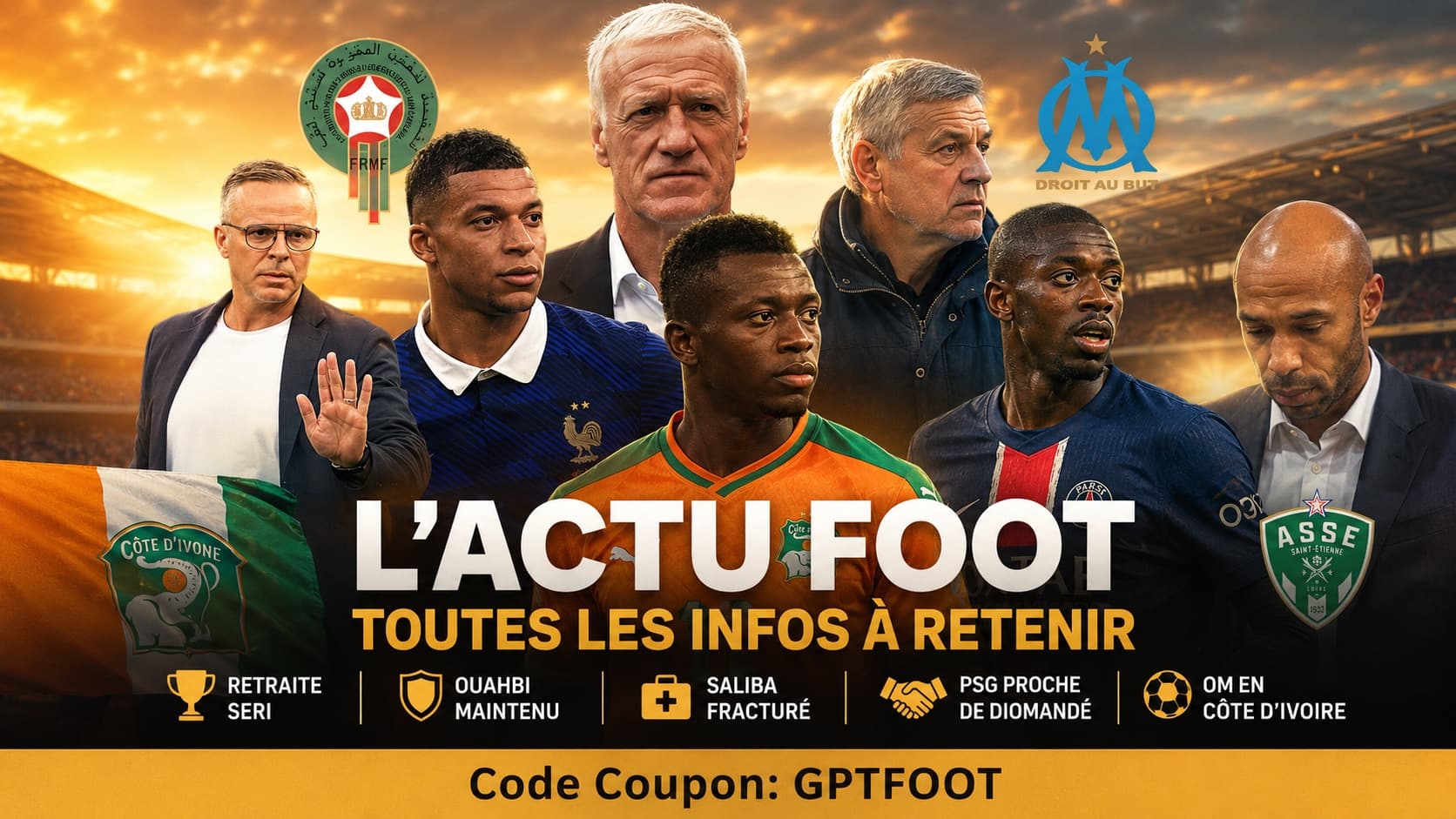 Logo générique représentant le monde du football et ses actualités