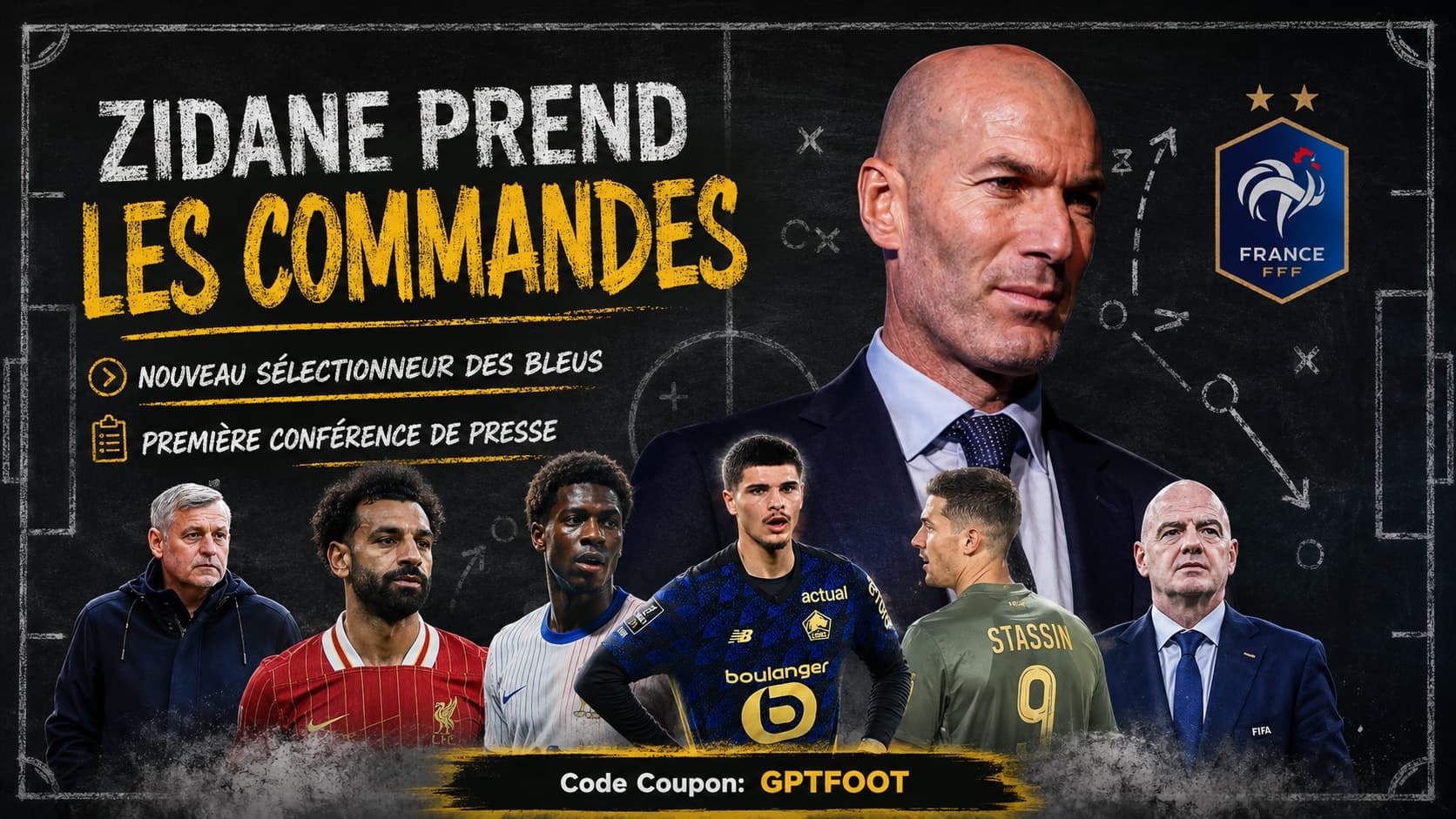 Zinedine Zidane lors de sa conférence de presse pour sa nomination en tant que sélectionneur des Bleus