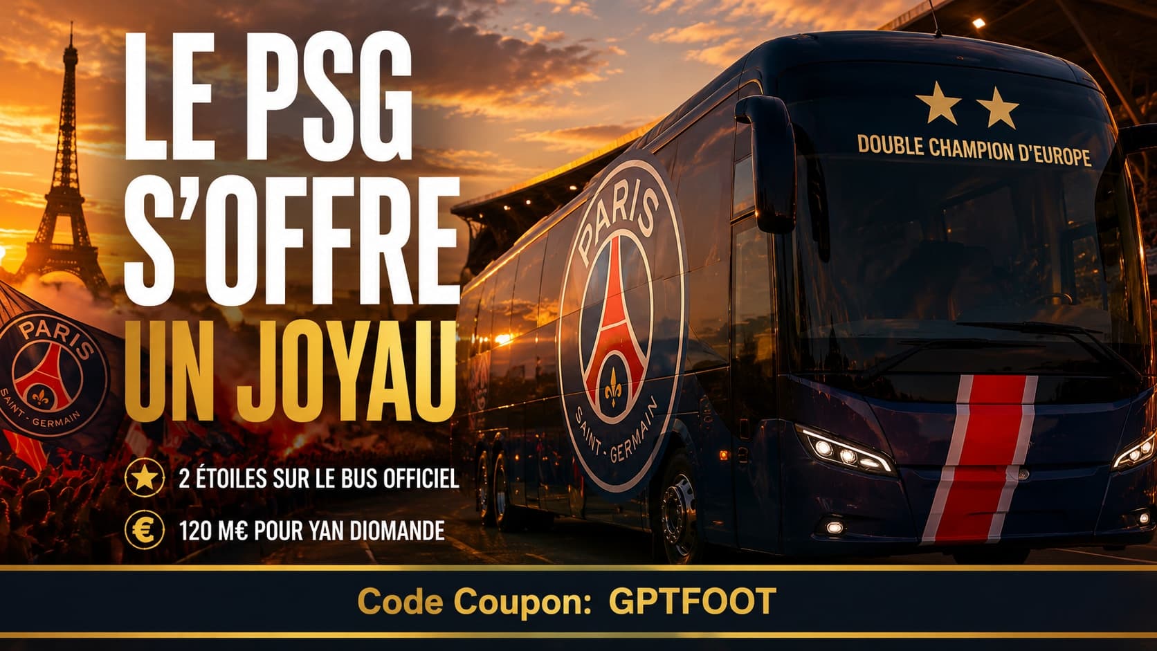 Le PSG lance sa saison avec un symbole fort : le nouveau bus officiel du club affiche désormais...