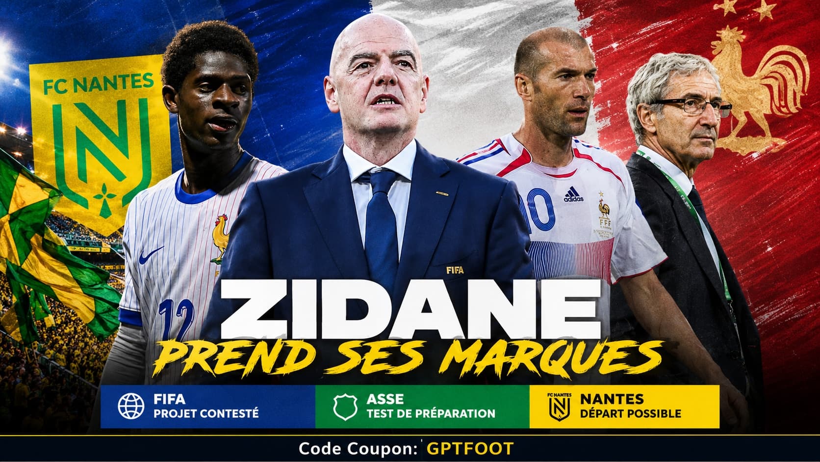 Zinédine Zidane lors d'une conférence de presse en tant que sélectionneur