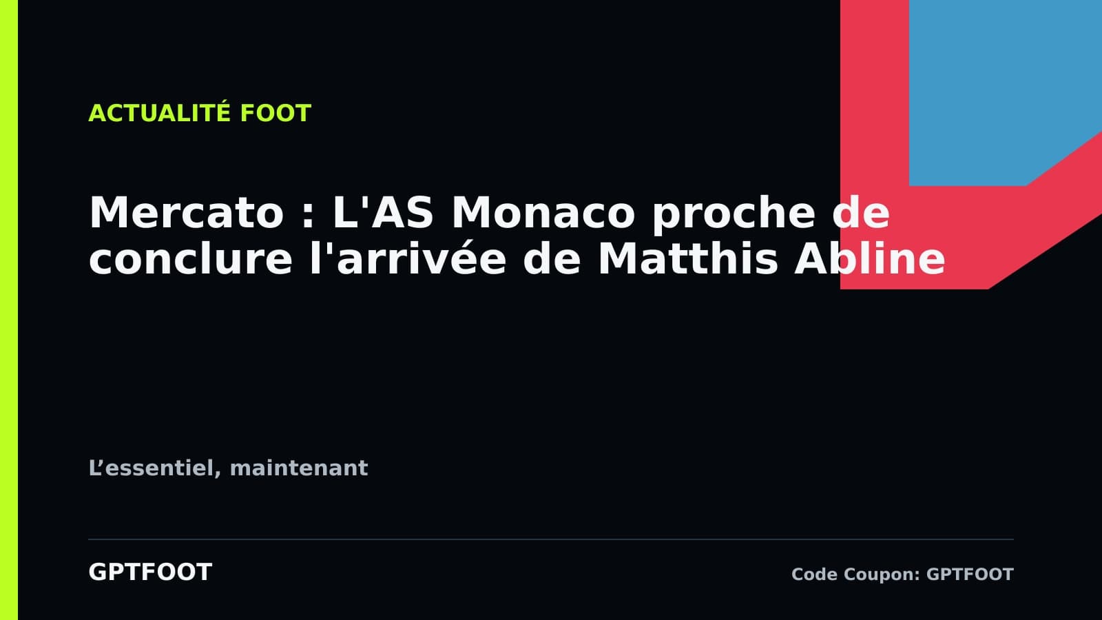 Matthis Abline sous les couleurs de son club actuel
