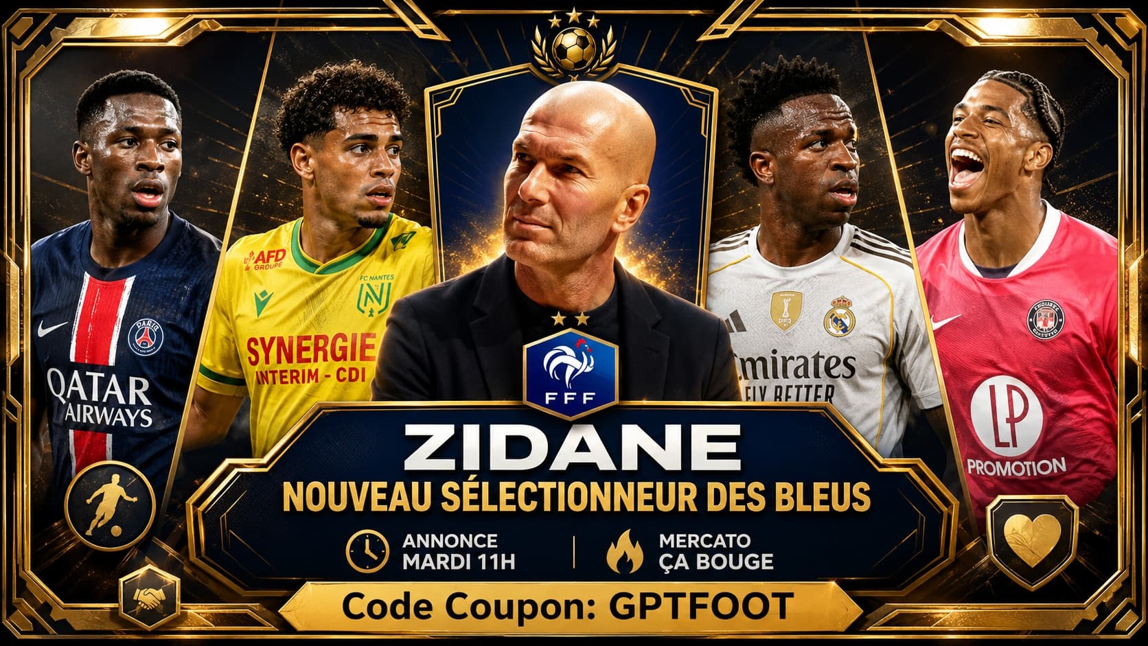 Zinédine Zidane lors de la conférence de presse officielle de la FFF