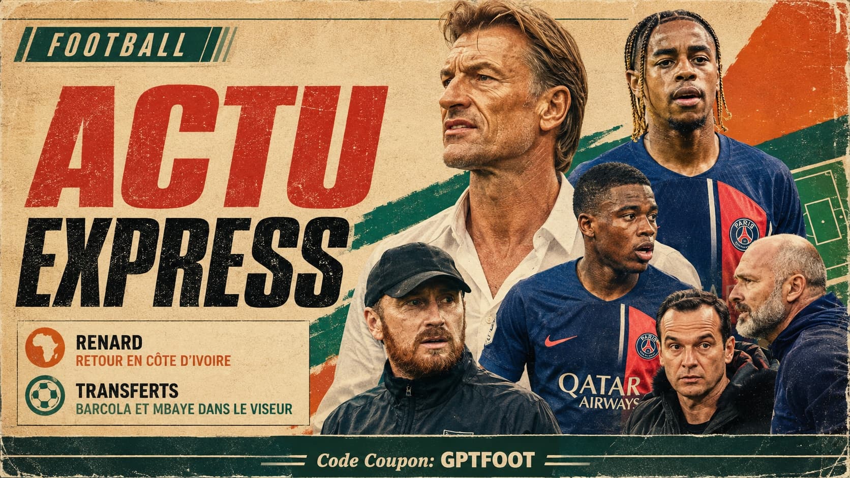 Hervé Renard lors d'une séance d'entraînement de football