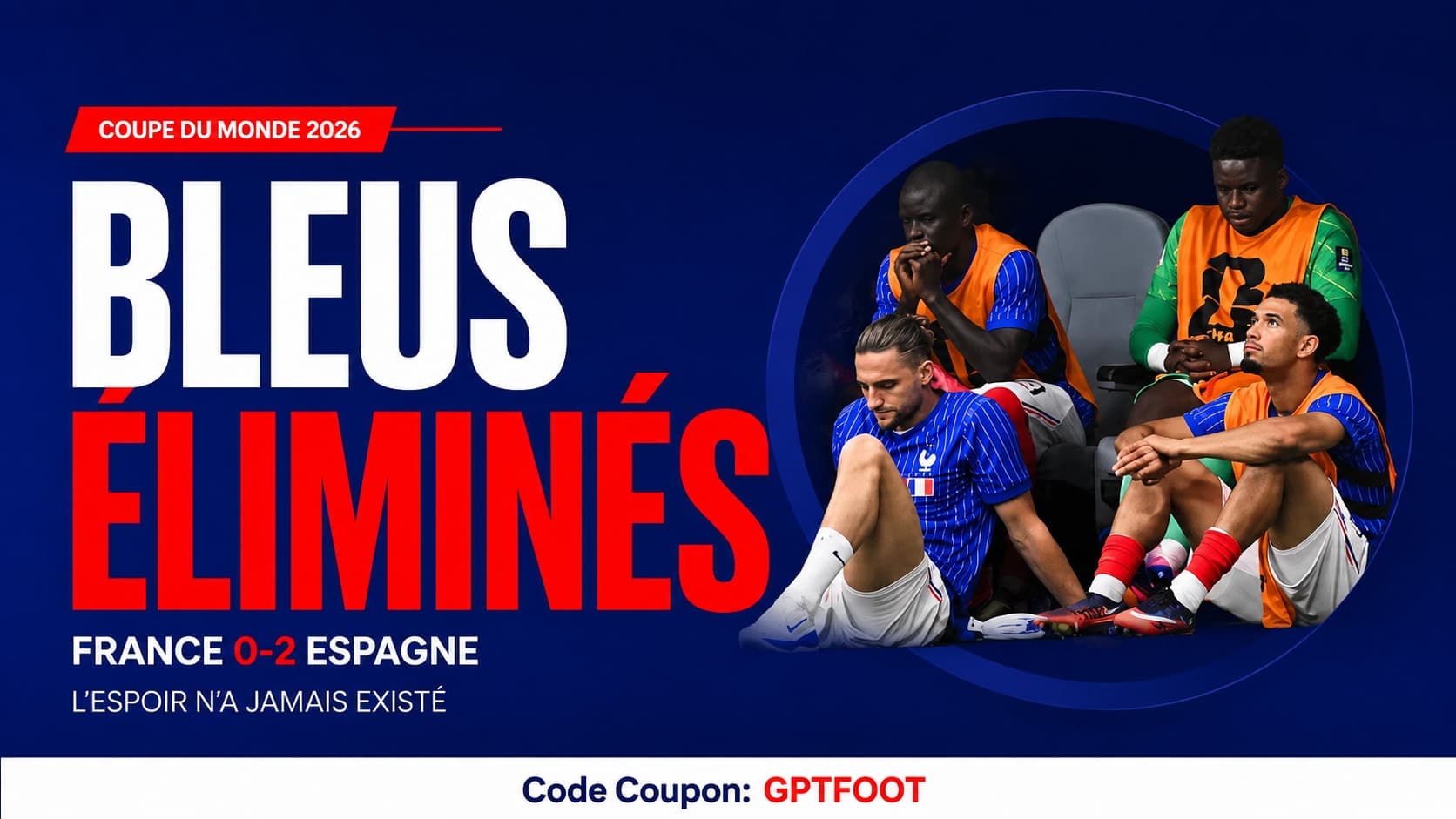 L'Espagne s'est imposée 2-0 face à la France lors de la demi-finale de la Coupe du Monde 2026 à...