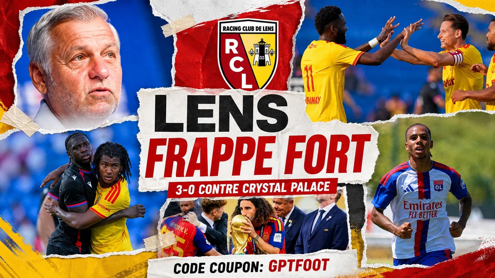 Le RC Lens a impressionné en amical ce mardi à Côme, dominant largement Crystal Palace sur le...