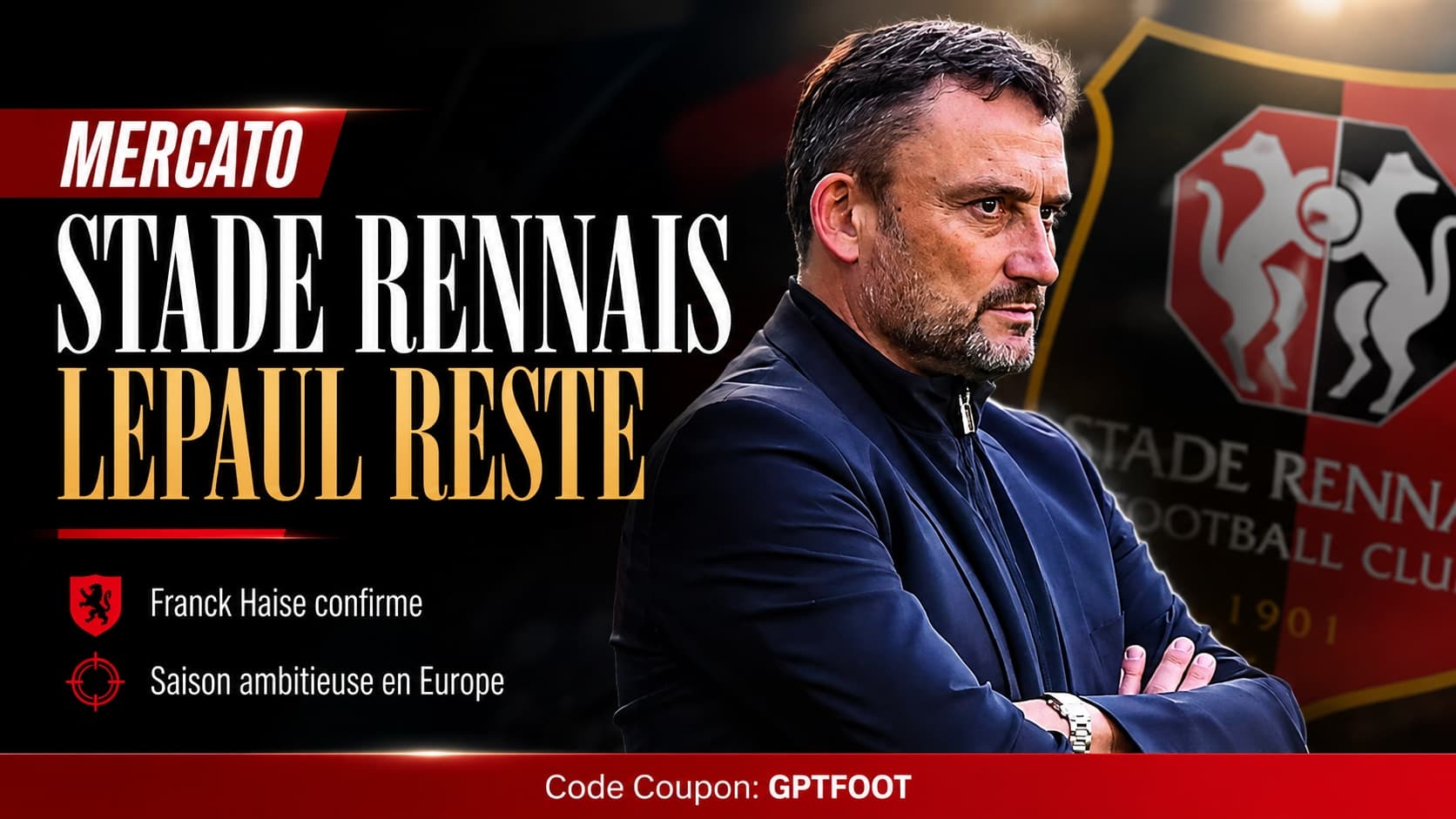 L'attaquant Estéban Lepaul lors d'une séance d'entraînement du Stade Rennais.
