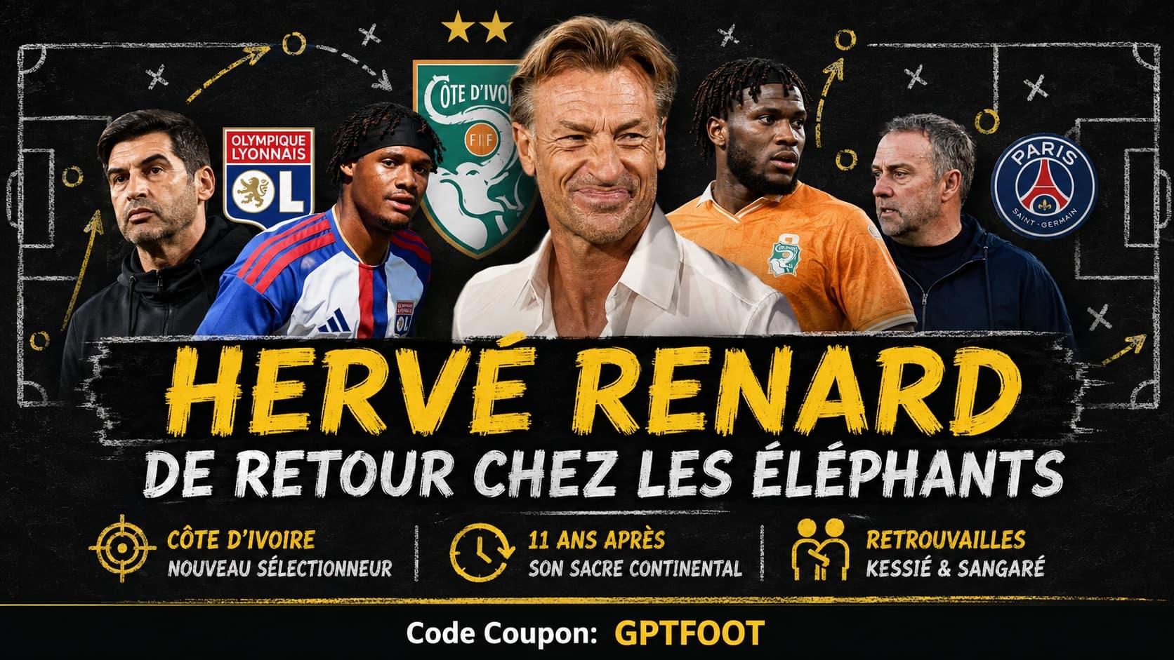 Hervé Renard lors de sa présentation officielle comme sélectionneur de la Côte d’Ivoire