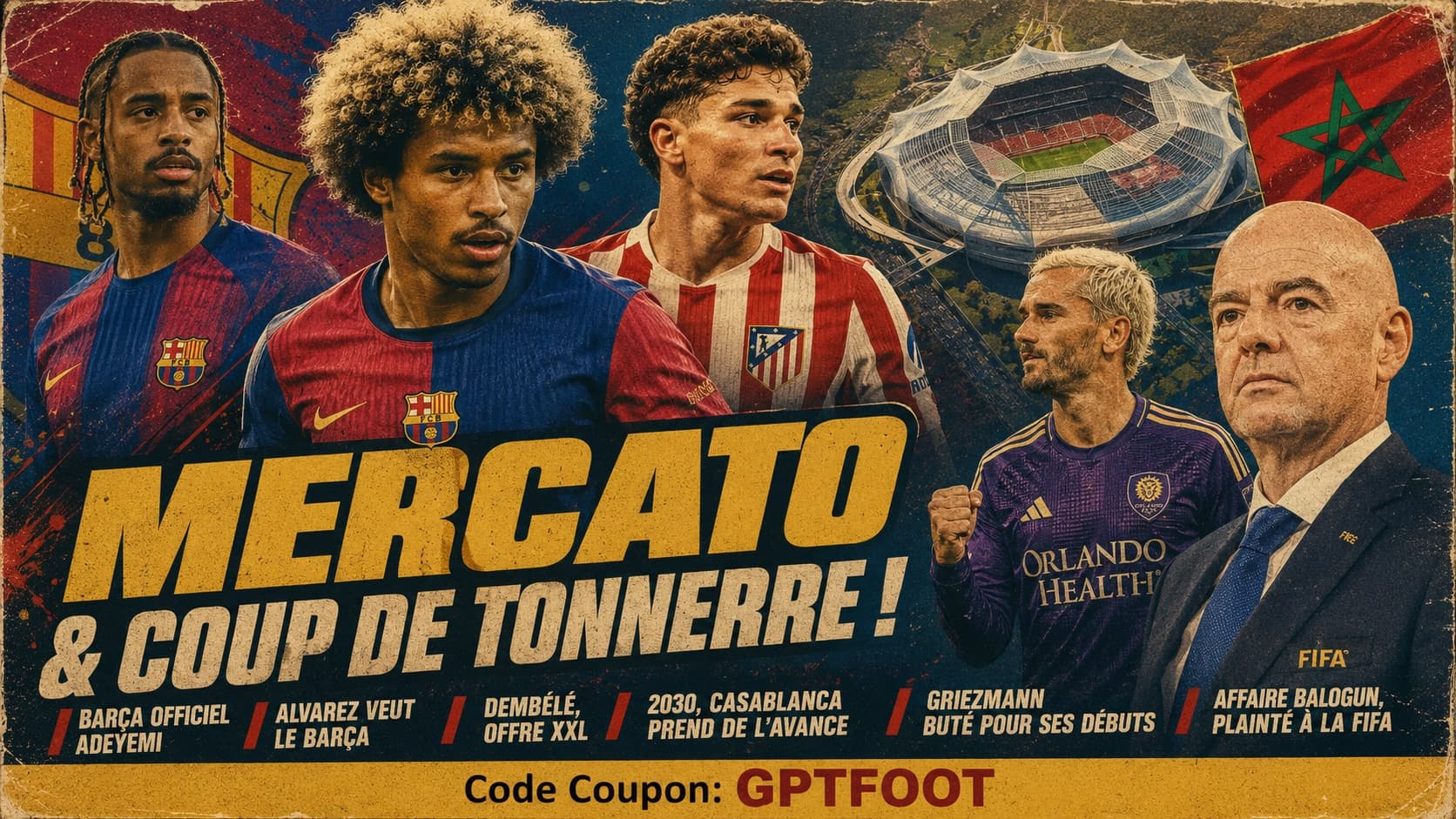 Le FC Barcelone frappe fort sur le marché : le club catalan a officialisé l'arrivée de...