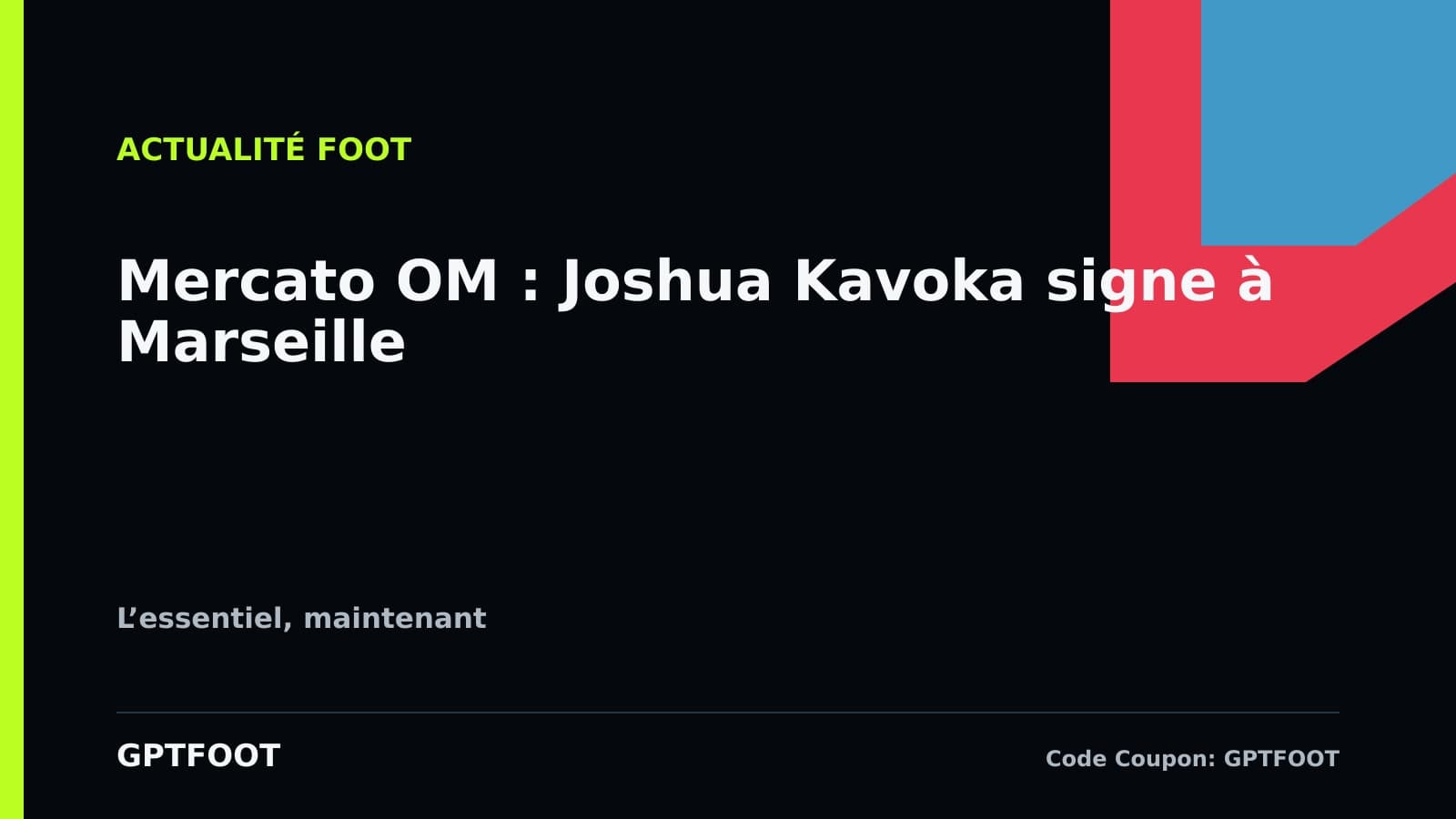 Joshua Kavoka lors de sa signature avec le club de l'Olympique de Marseille
