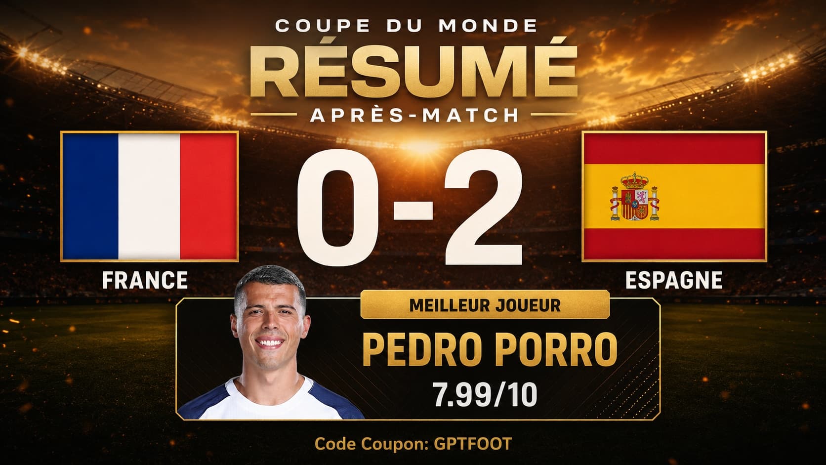L'Espagne rejoint la finale
