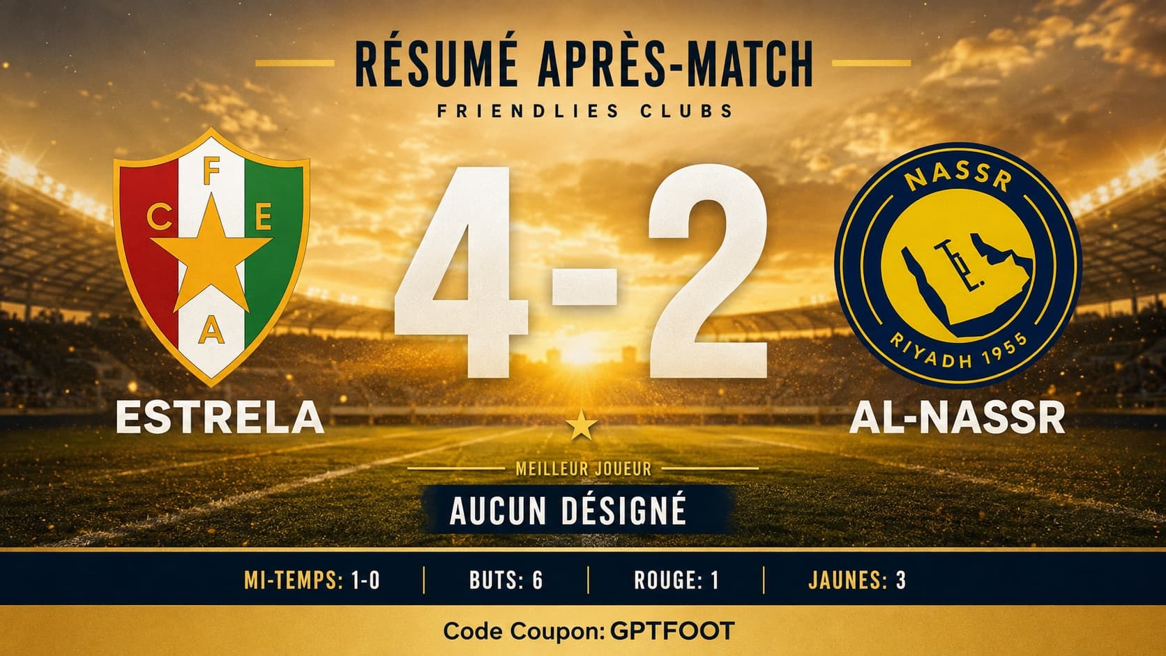 Action de jeu lors de la rencontre amicale entre Estrela et Al-Nassr