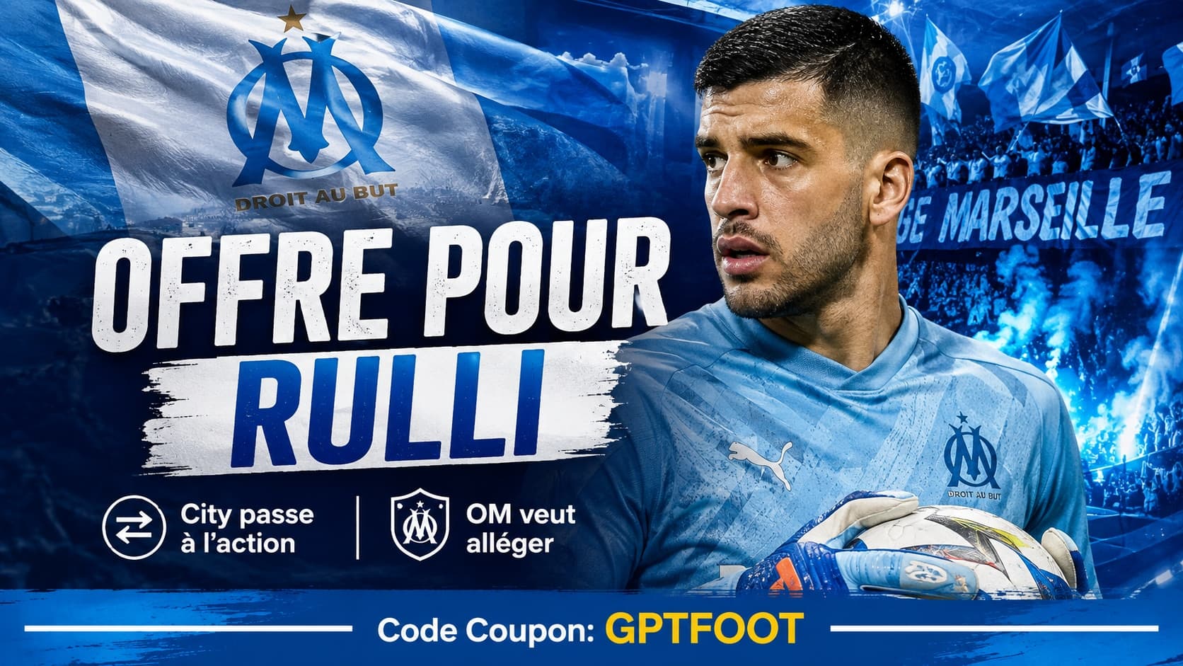 Manchester City a formulé une offre officielle pour le gardien de l'OM, Geronimo Rulli. En...