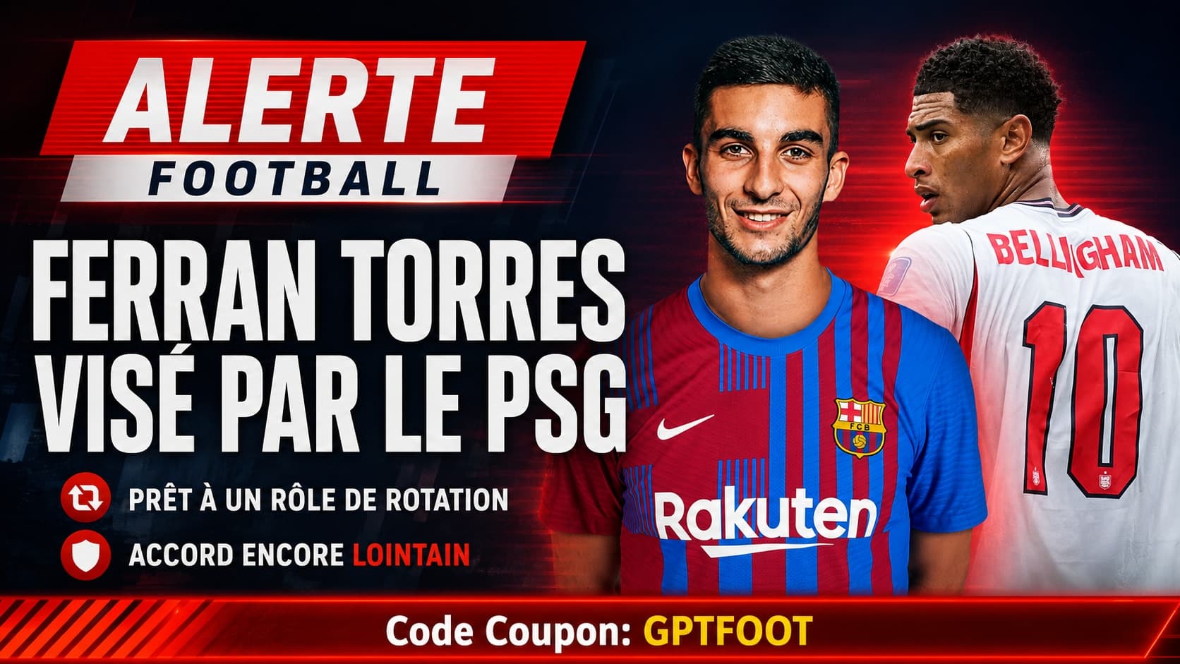 Le joueur Ferran Torres sous le maillot du FC Barcelone