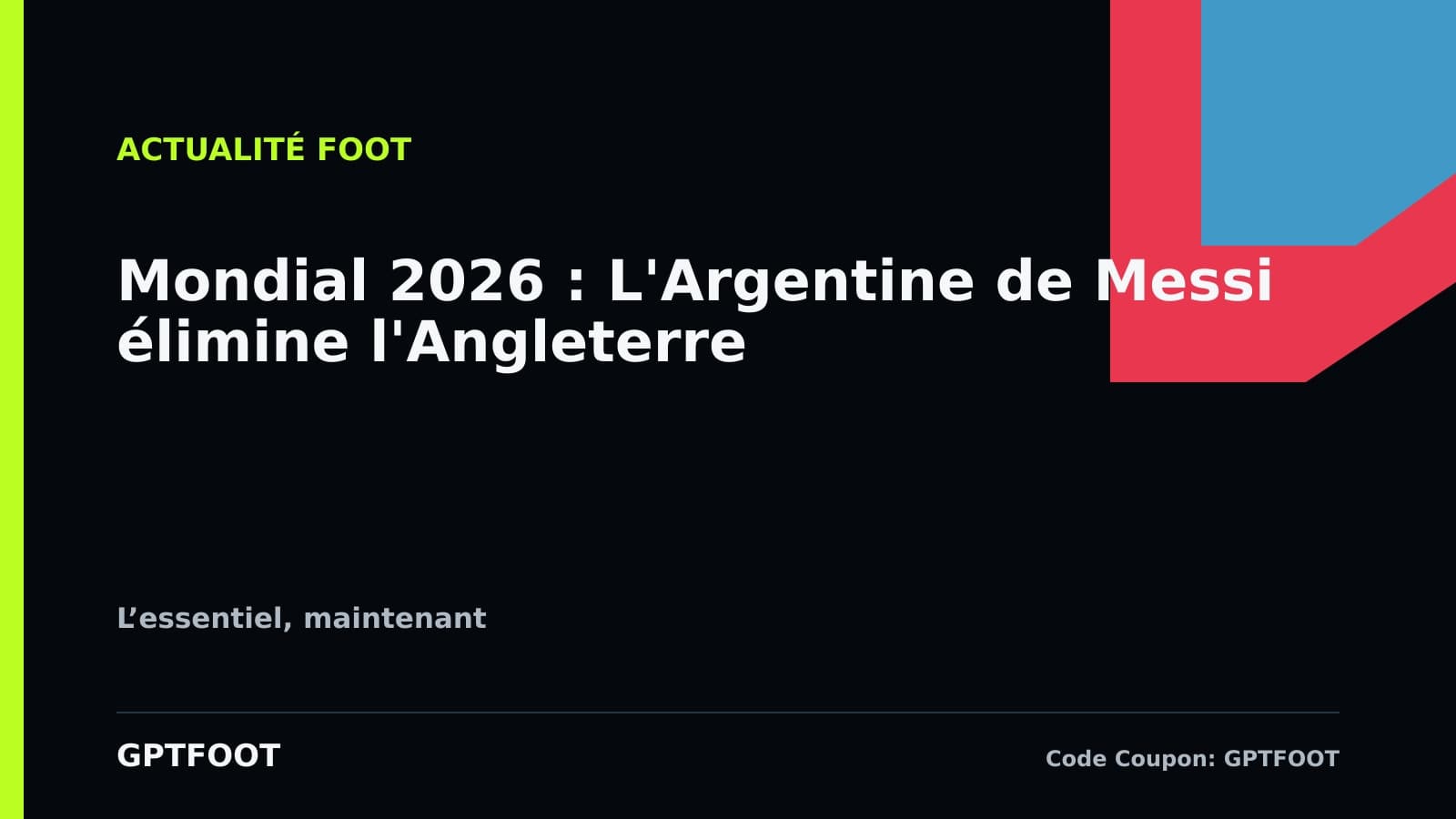 Lionel Messi lors de la demi-finale du Mondial 2026 opposant l'Argentine à l'Angleterre.