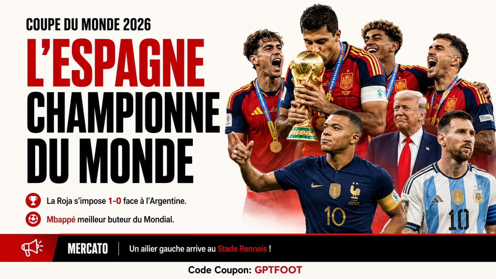 La sélection espagnole célébrant son titre de championne du monde 2026