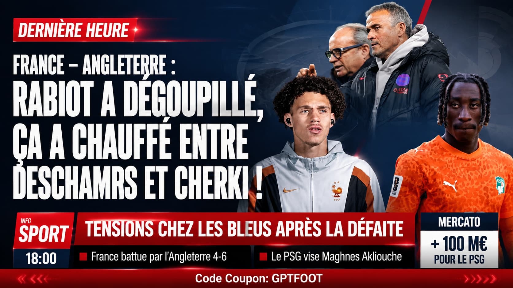 Le sélectionneur de l'équipe de France Didier Deschamps sur le terrain