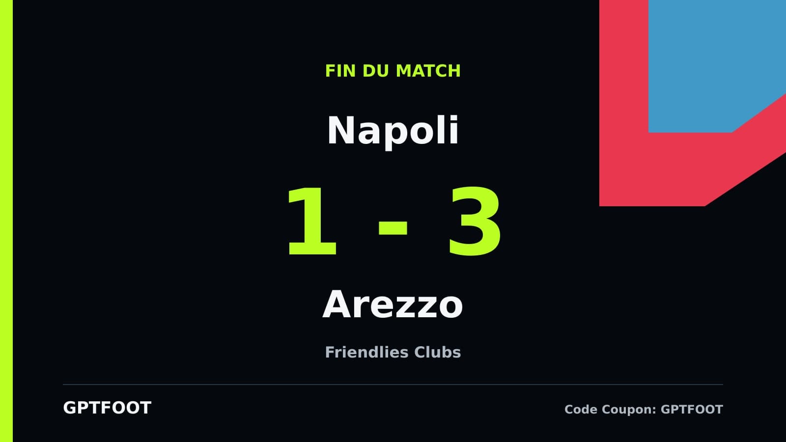 Logo des clubs de Naples et d Arezzo lors de leur match amical