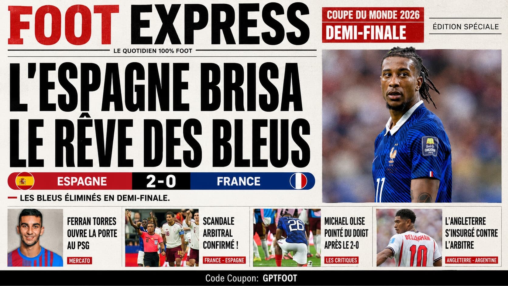 Les joueurs de l'équipe de France lors de leur élimination face à l'Espagne