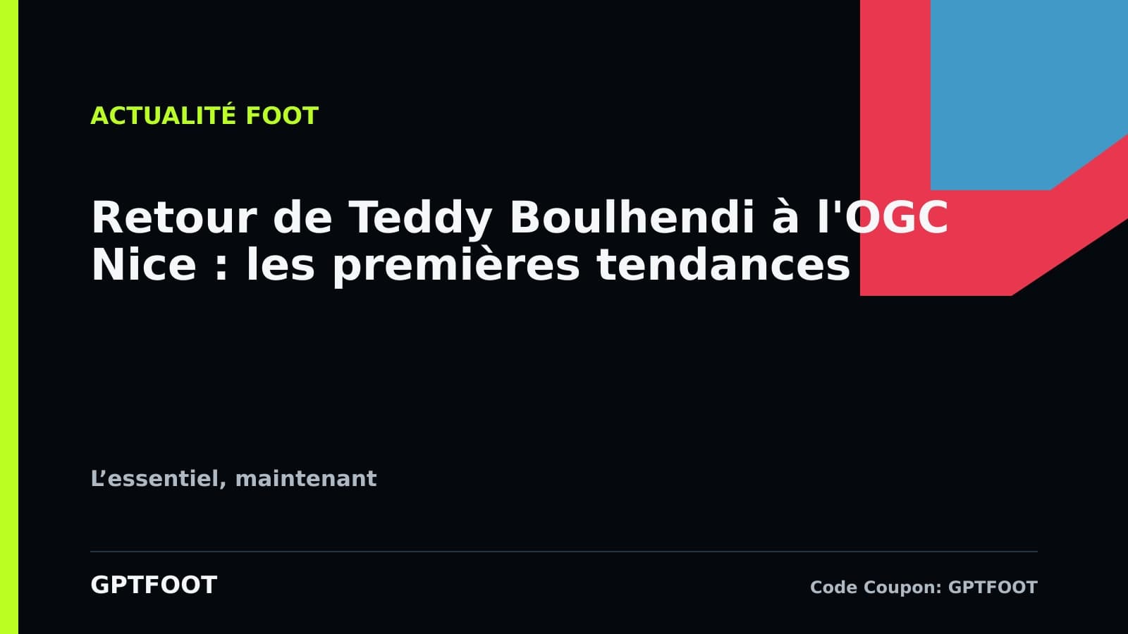 Teddy Boulhendi sur le terrain avec l'OGC Nice