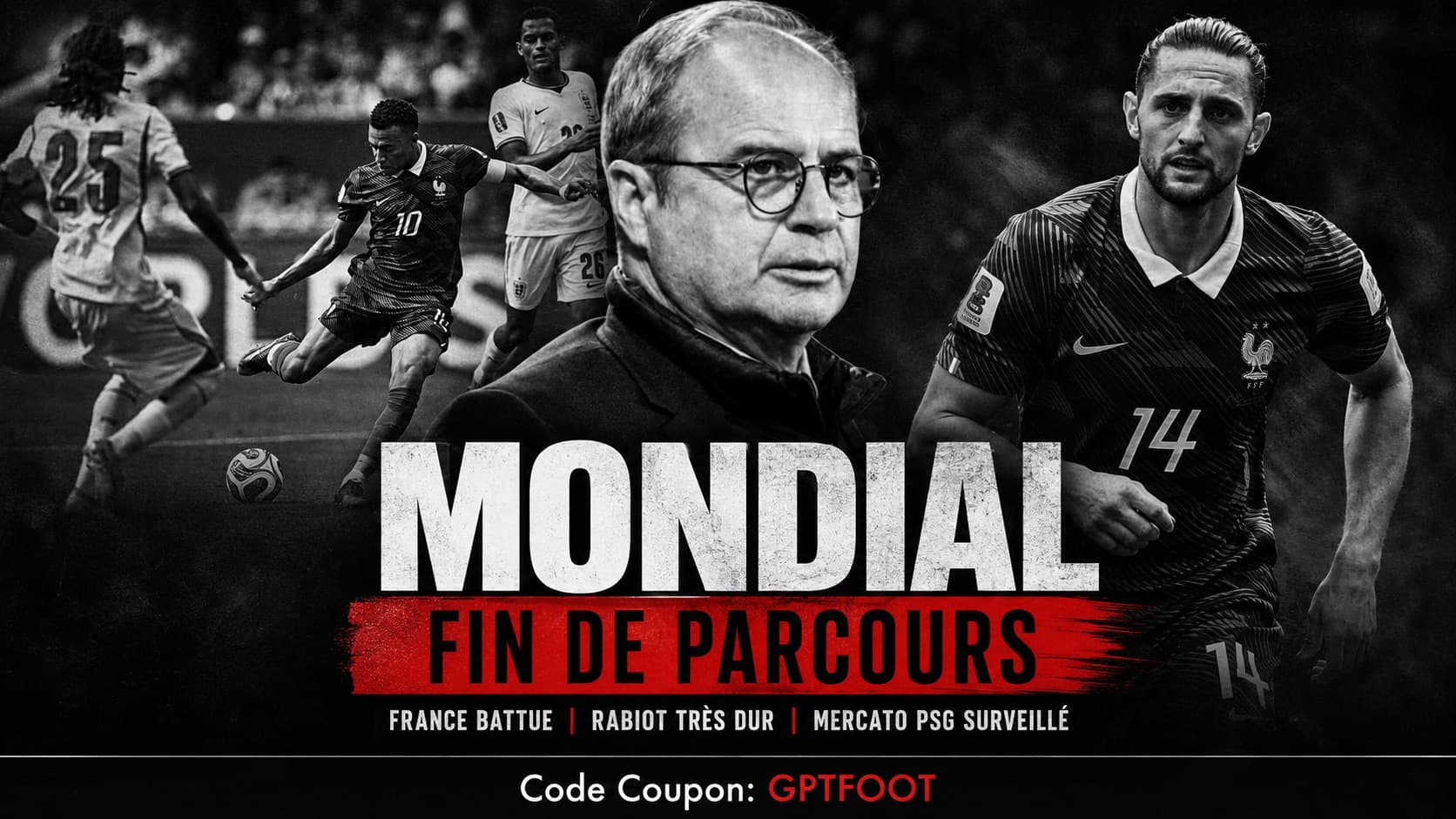 Match de football entre la France et l'Angleterre lors de la Coupe du monde 2026